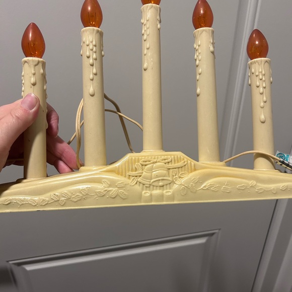 Vintage Electric Christmas Candelabra 5 Pillar Drip With 4 Replacement Bulbs - Picture 4 of 7